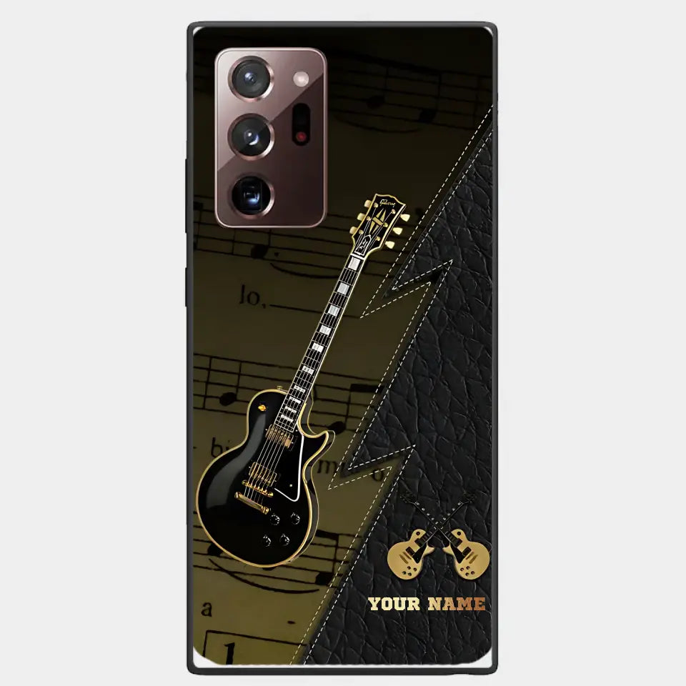 Personaziled Name Black Guitar Phone Case