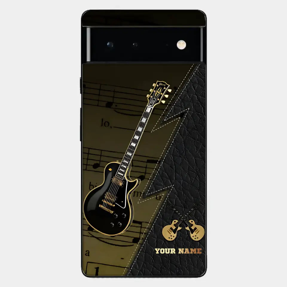 Personaziled Name Black Guitar Phone Case