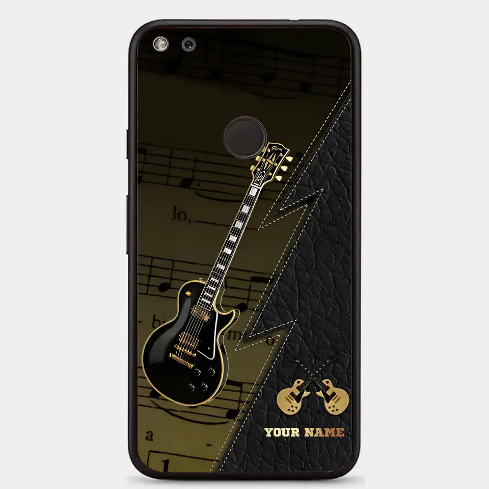 Personaziled Name Black Guitar Phone Case
