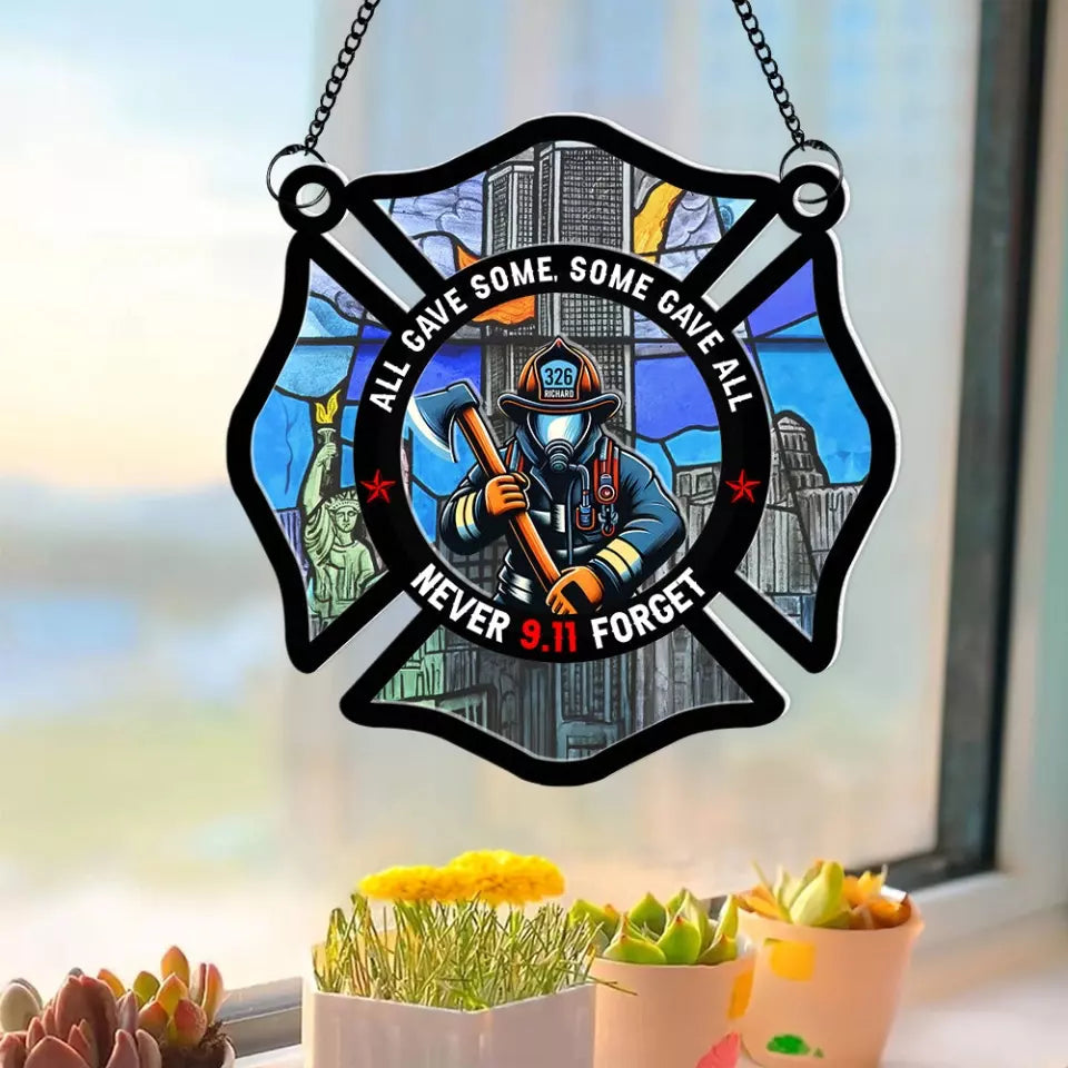 Personalized Gifts For Firefighter Suncatcher Ornament