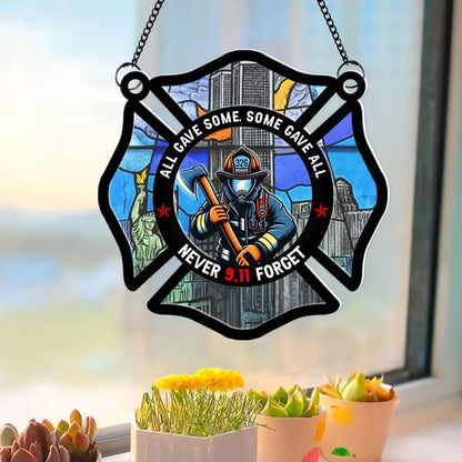 Personalized Gifts For Firefighter Suncatcher Ornament