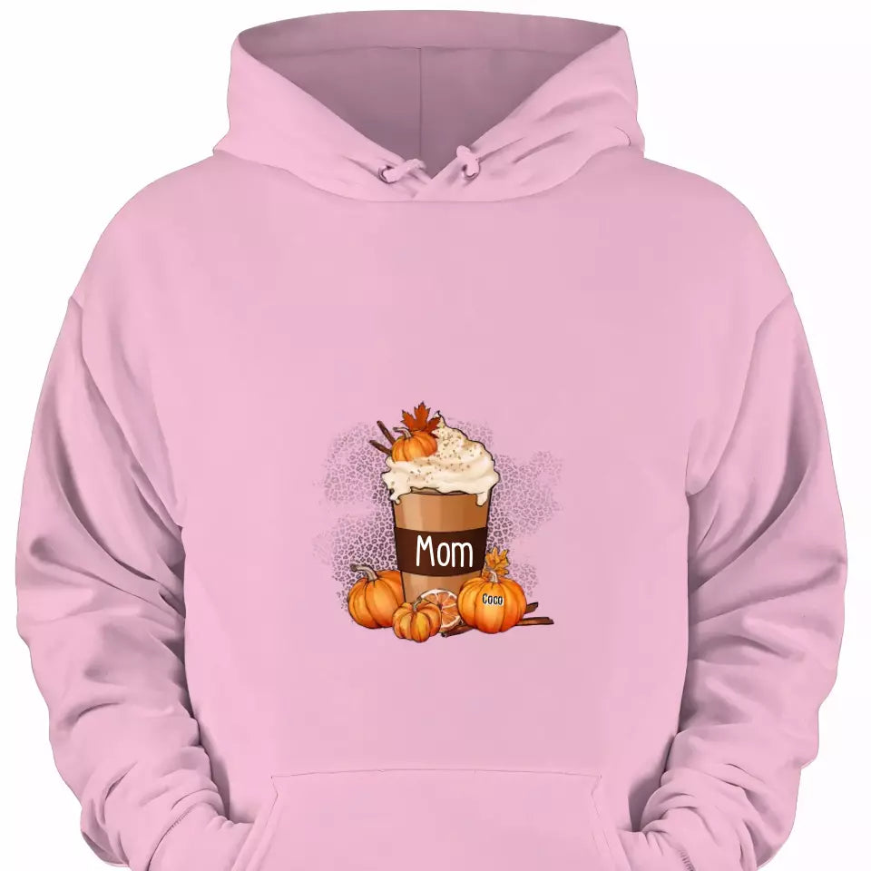 Grandma Mom Pumpkin Spice Latte Personalized Shirt