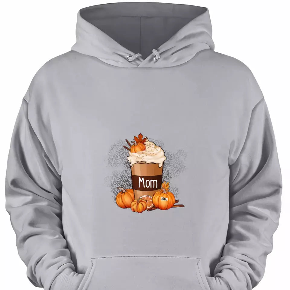 Grandma Mom Pumpkin Spice Latte Personalized Shirt