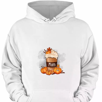 Grandma Mom Pumpkin Spice Latte Personalized Shirt