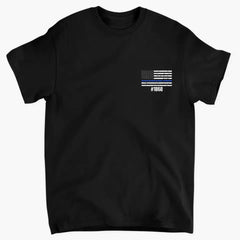 Personalized Thin Blue Line Law Enforcement Sheepdog Custom Your ID And Department Tshirt 2D Printed