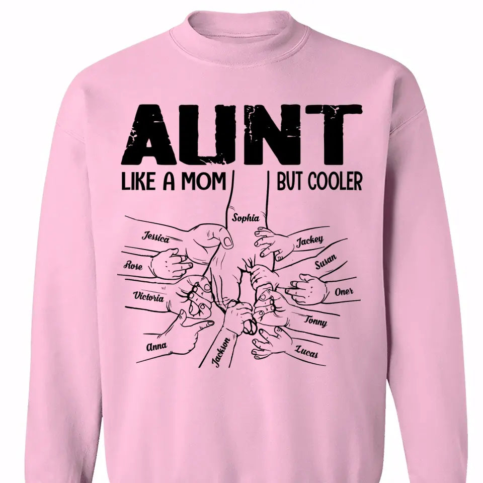 Personalized Aunt Like a Mom But Cooler Tshirt