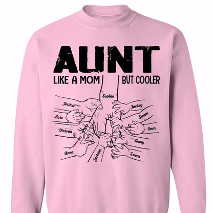 Personalized Aunt Like a Mom But Cooler Tshirt