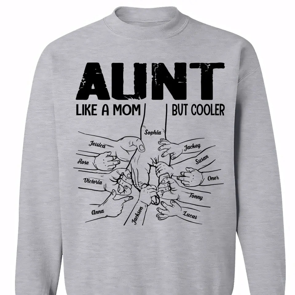 Personalized Aunt Like a Mom But Cooler Tshirt