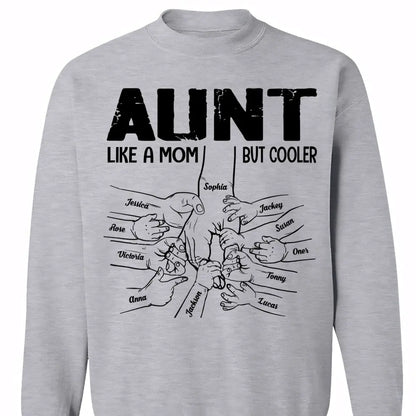 Personalized Aunt Like a Mom But Cooler Tshirt