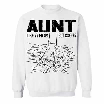 Personalized Aunt Like a Mom But Cooler Tshirt