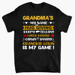 PERSONALIZED Grandma's nickname TSHIRT