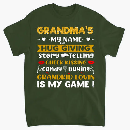 PERSONALIZED Grandma's nickname TSHIRT