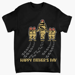 Personalized Happy Father's Day Firefighter & Kids Gift For Dad For Firefighter T-shirt