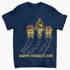 Personalized Happy Father's Day Firefighter & Kids Gift For Dad For Firefighter T-shirt