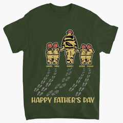 Personalized Happy Father's Day Firefighter & Kids Gift For Dad For Firefighter T-shirt