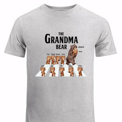 Personalized Grandma Bear With Kid Names T-shirt