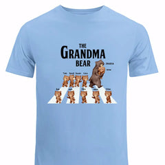 Personalized Grandma Bear With Kid Names T-shirt