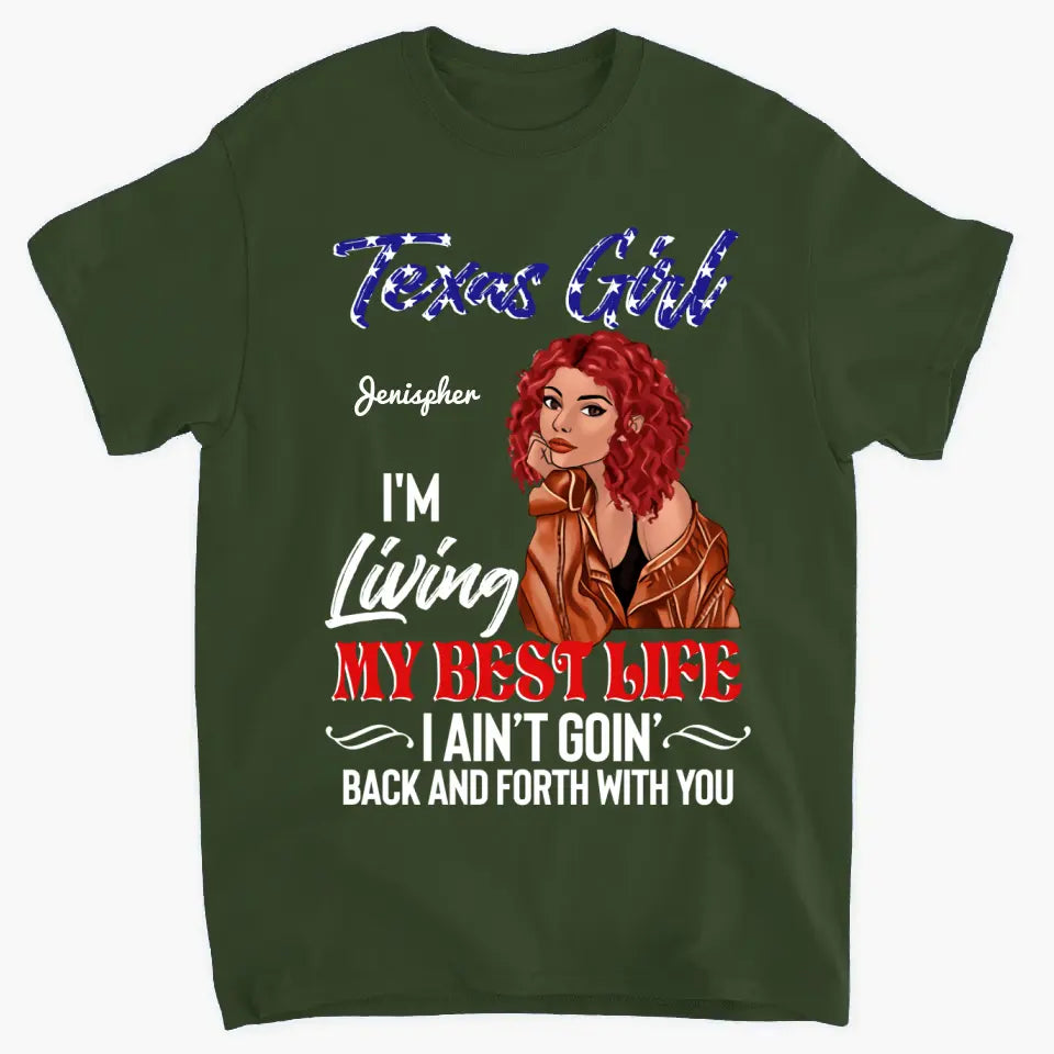 PERSONALIZED TEXAS JEEP GIRL TSHIRT