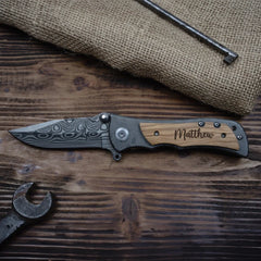 Monogrammed Folding Knife, Personalized Knives