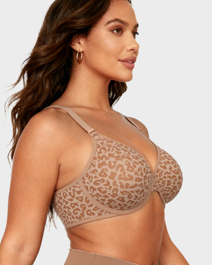 Sexy Sheer Zebra Mesh Underwire Bra