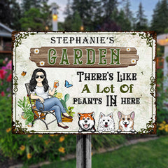 There's Like A Lot Of Plants In Garden  - Gift For Mom - Personalized Custom Classic Metal Signs