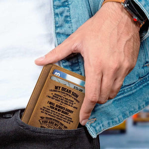 Engraved Leather Wallet, Christmas, Birthday, Graduation Gifts For Son From Mom, Christmas Ideas, Gifts For Him, Mens Wallets Leather, Front Pocket Wallet, Slim Minimalist Wallets For Men