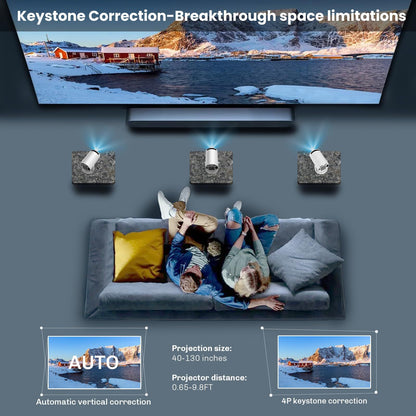 S100 Mini Projector – Compact Portable WiFi Android 11 Projector for Home Theater & Streaming | HD 1080p Supported | Perfect for Indoor & Outdoor Use