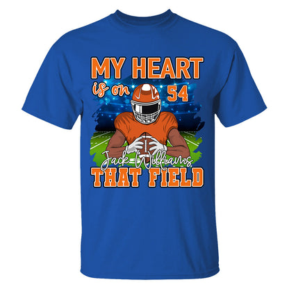 Football Game Days My Heart Is On That Field Personalized Shirt For American Football Lovers