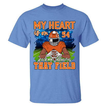 Football Game Days My Heart Is On That Field Personalized Shirt For American Football Lovers