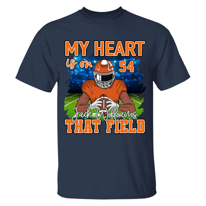Football Game Days My Heart Is On That Field Personalized Shirt For American Football Lovers
