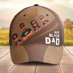 Dope Black Dad - Personalized Classic Cap