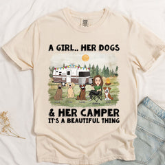 Girl, Dog & Camper - It's A Beautiful Thing - Personalized Comfort Tee