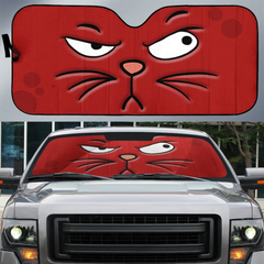 Funny Cat Emotion - Personalized Auto Sunshade