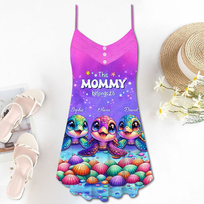 This Grandma belongs to Colorful Turtle Personalized Summer Dress
