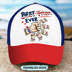 Best Dad Ever Stars And Stripes - Gift For Father, Grandpa, Grandfather - Personalized Classic Cap