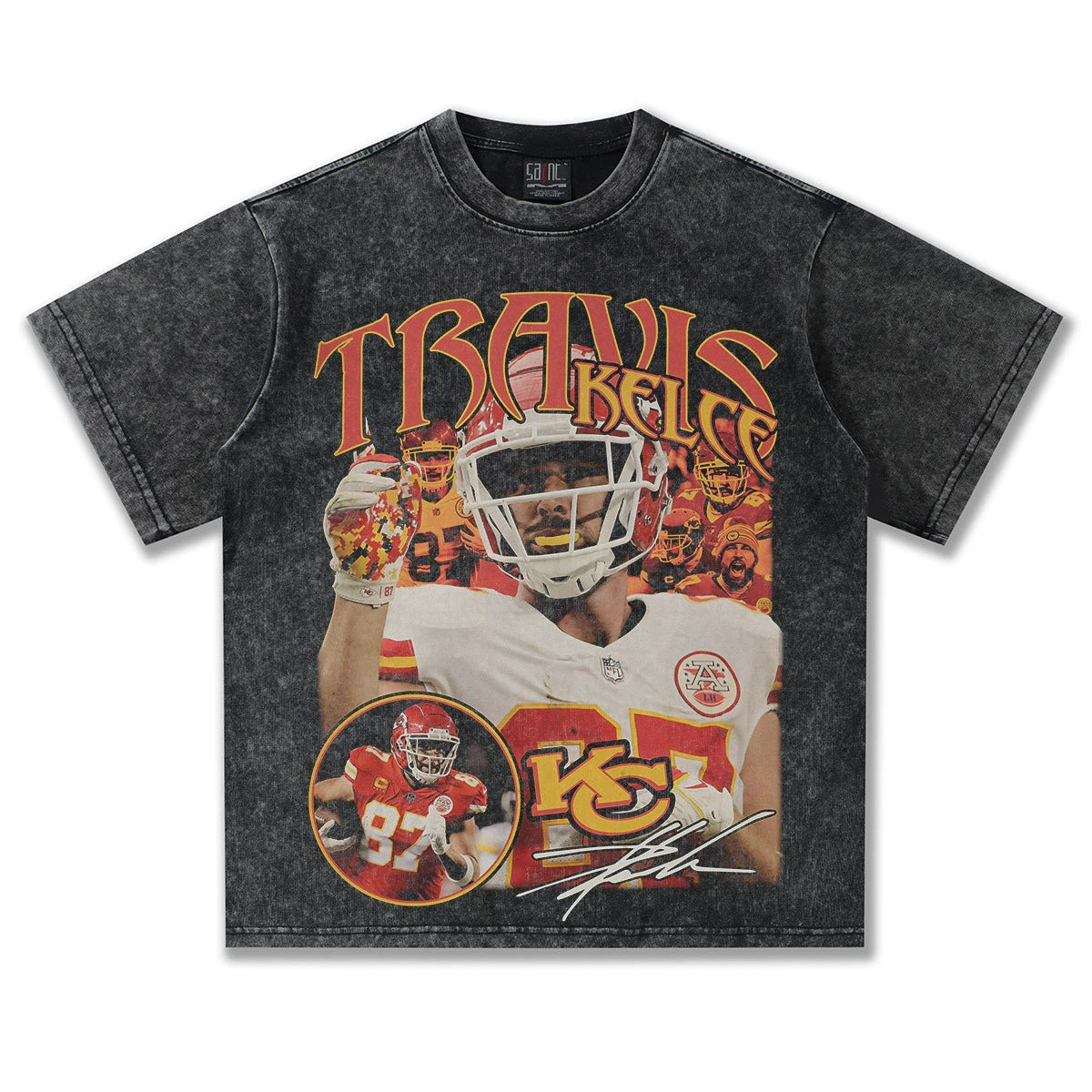 NFL Championship Graphic Short-Sleeve T-Shirt – Heavyweight Cotton, American Streetwear Retro Style, Unisex Trendy Tee