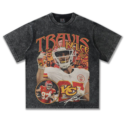 NFL Championship Graphic Short-Sleeve T-Shirt – Heavyweight Cotton, American Streetwear Retro Style, Unisex Trendy Tee