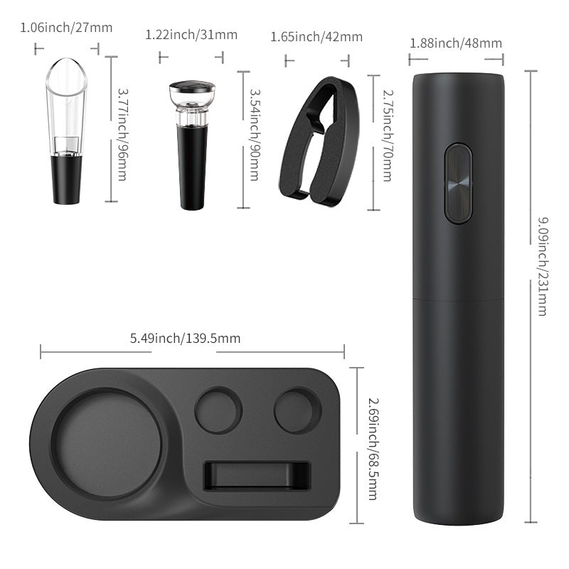 Smart Electric Wine Bottle Opener with Auto Cork Removal – Sleek Tech-Inspired Wine Tool for Effortless Opening