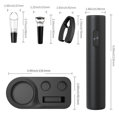 Smart Electric Wine Bottle Opener with Auto Cork Removal – Sleek Tech-Inspired Wine Tool for Effortless Opening