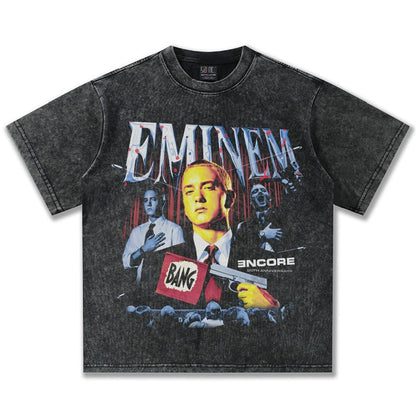 🔥 Eminem Vintage T-Shirt - Heavyweight Cotton, Custom Graphic, Summer Streetwear Essential!