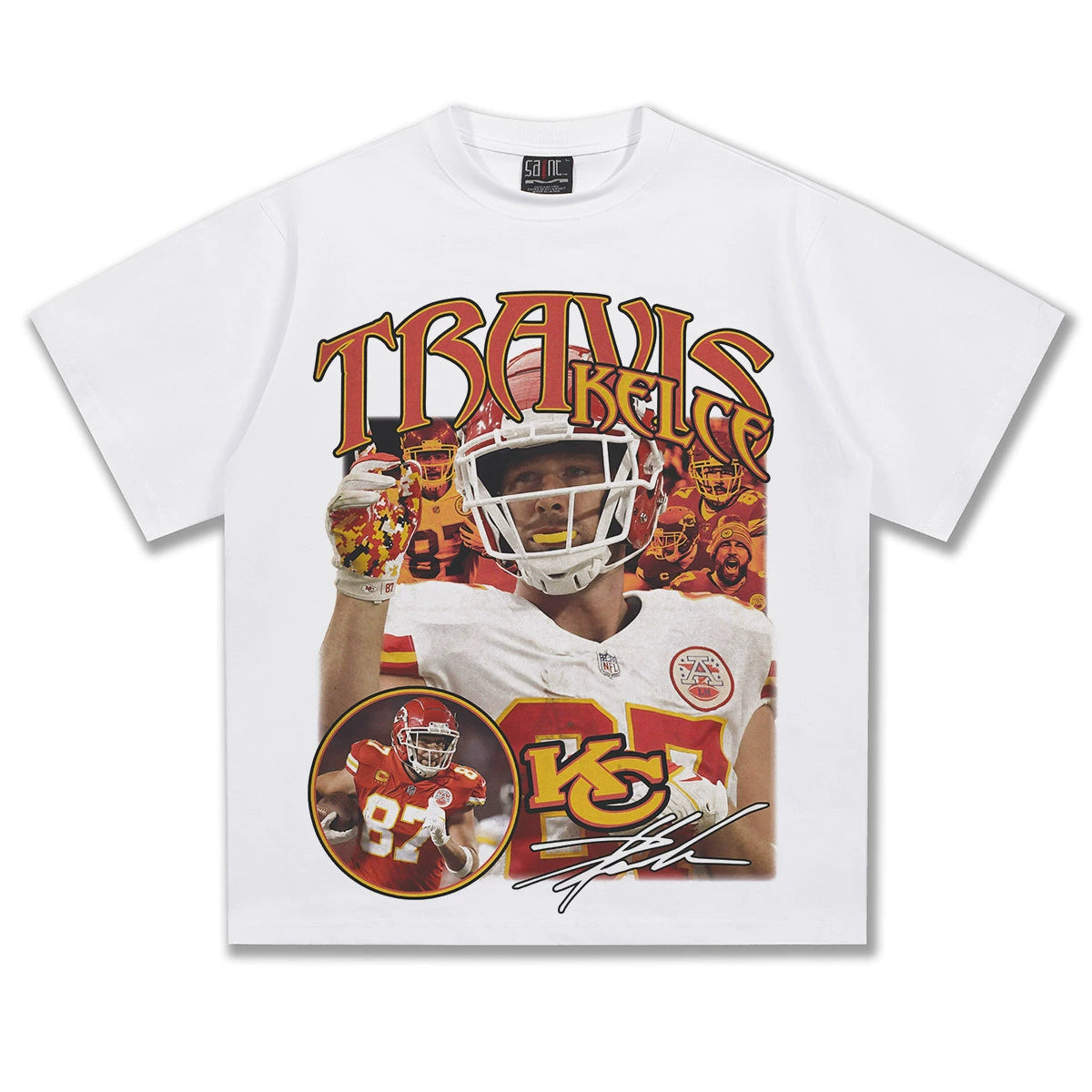 NFL Championship Graphic Short-Sleeve T-Shirt – Heavyweight Cotton, American Streetwear Retro Style, Unisex Trendy Tee