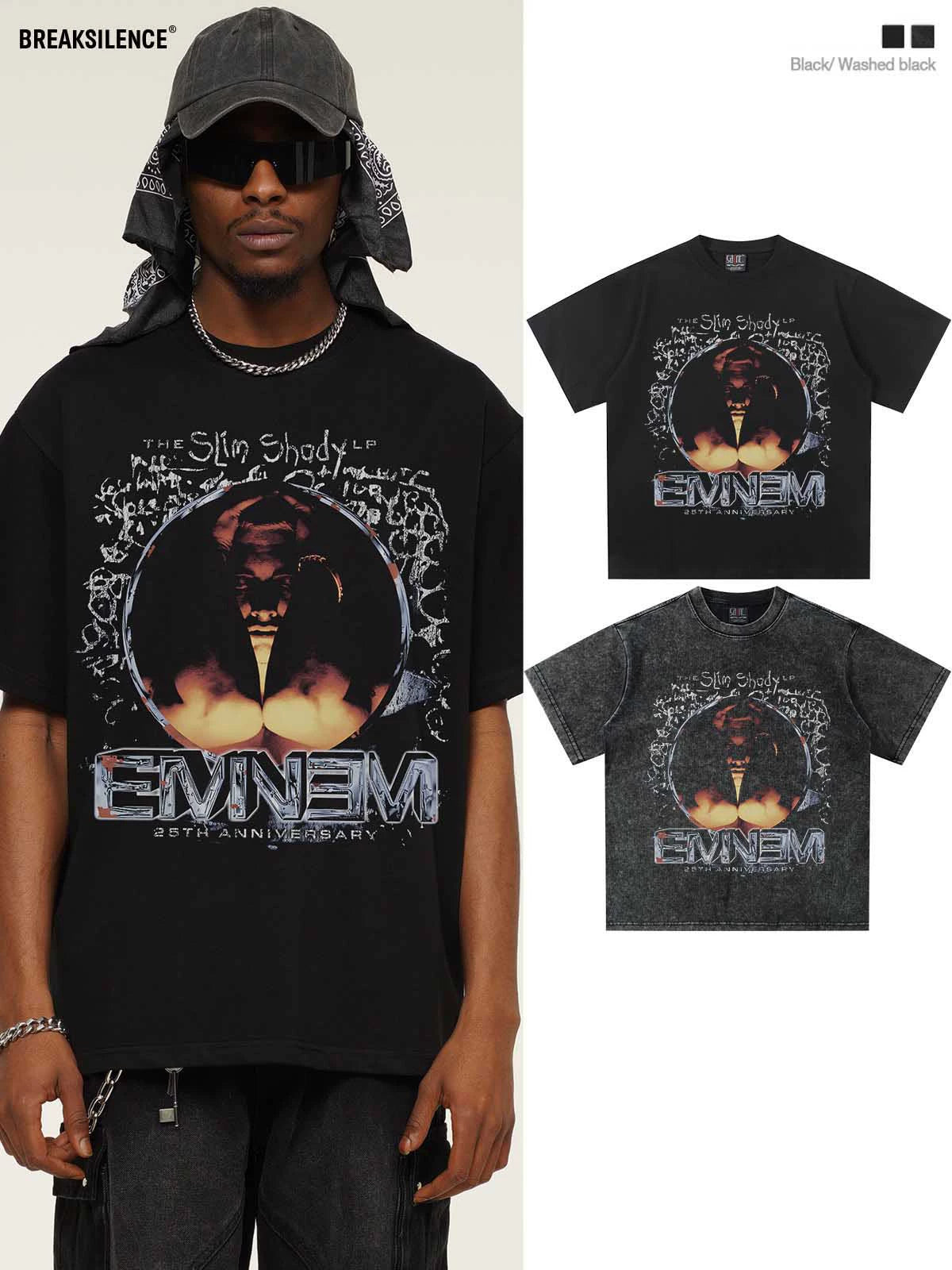 🔥 Eminem Vintage T-Shirt - Heavyweight Cotton, Custom Graphic, Summer Streetwear Essential!