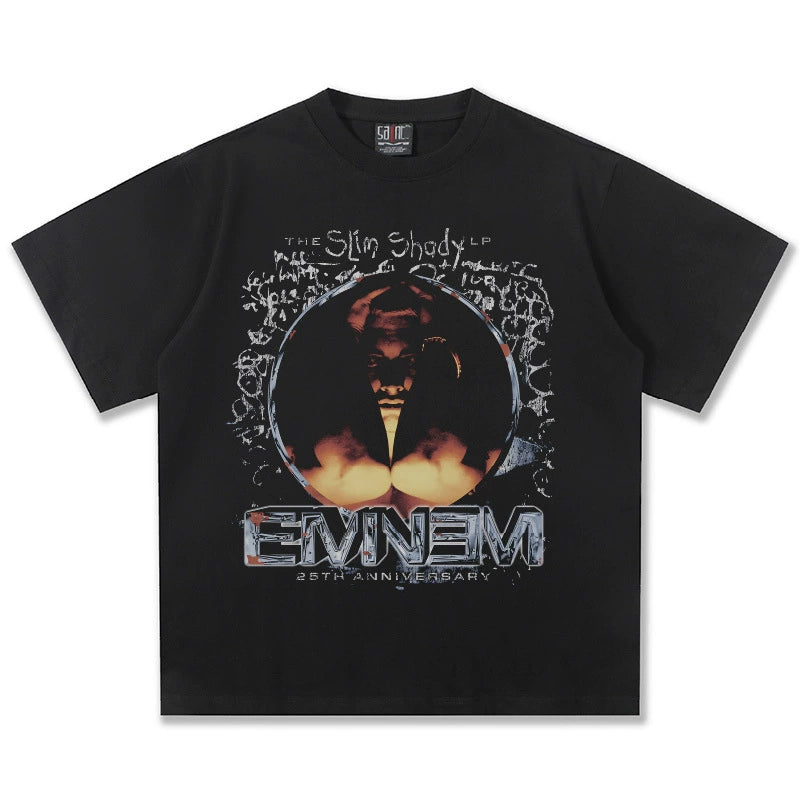 🔥 Eminem Vintage T-Shirt - Heavyweight Cotton, Custom Graphic, Summer Streetwear Essential!