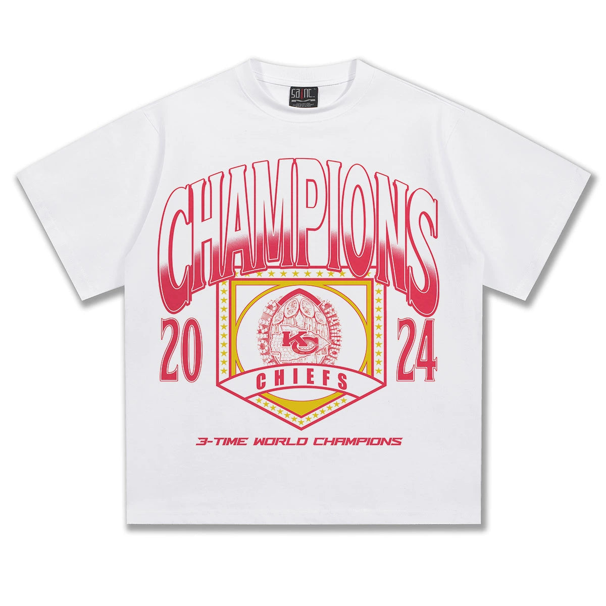 NFL Championship Graphic Short-Sleeve T-Shirt – Heavyweight Cotton, American Streetwear Retro Style, Unisex Trendy Tee