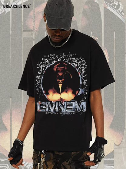 🔥 Eminem Vintage T-Shirt - Heavyweight Cotton, Custom Graphic, Summer Streetwear Essential!