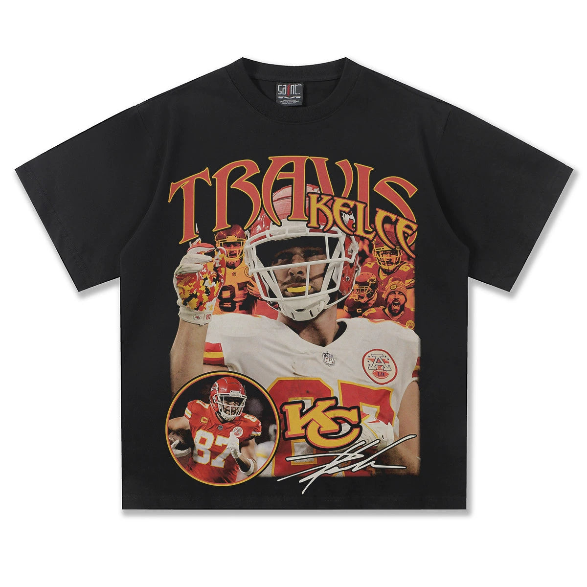 NFL Championship Graphic Short-Sleeve T-Shirt – Heavyweight Cotton, American Streetwear Retro Style, Unisex Trendy Tee