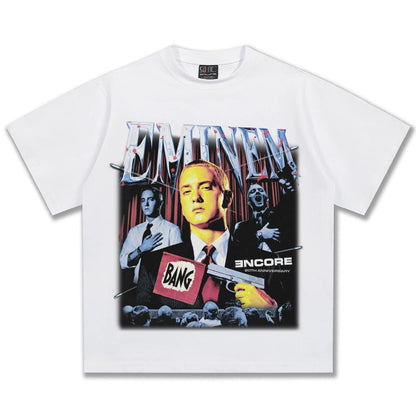 🔥 Eminem Vintage T-Shirt - Heavyweight Cotton, Custom Graphic, Summer Streetwear Essential!