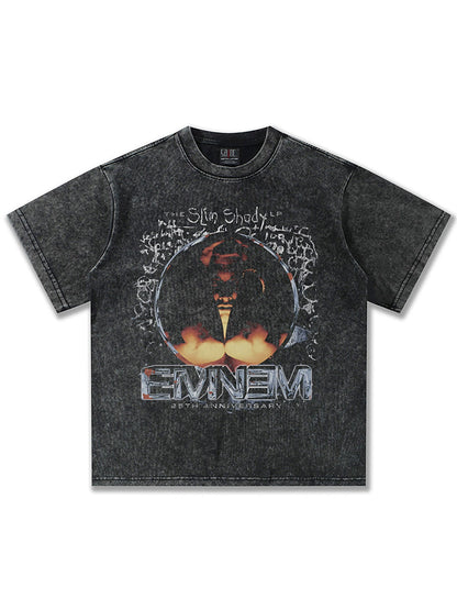 🔥 Eminem Vintage T-Shirt - Heavyweight Cotton, Custom Graphic, Summer Streetwear Essential!