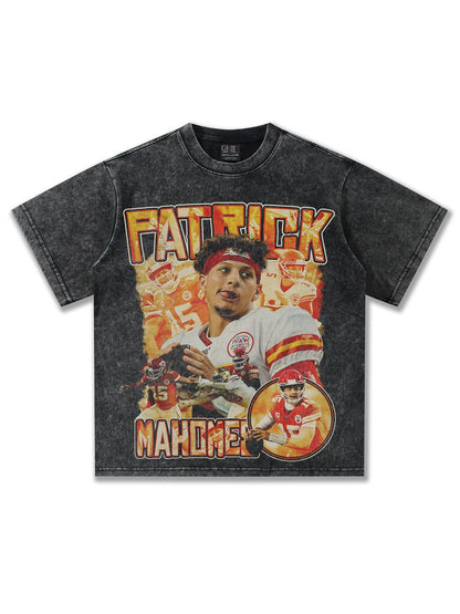 NFL Championship Graphic Short-Sleeve T-Shirt – Heavyweight Cotton, American Streetwear Retro Style, Unisex Trendy Tee