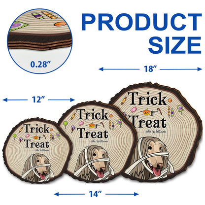 Halloween Trick Or Treat Dogs - Door Sign, Backyard Sign, Home Decor Gift For Dog Lovers - Personalized Custom Shaped Wood Sign
